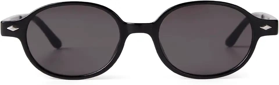 ADE WU Trendy Oval Sunglasses for Women Vintage Retro 90s Style Cute Small Sun Glasses