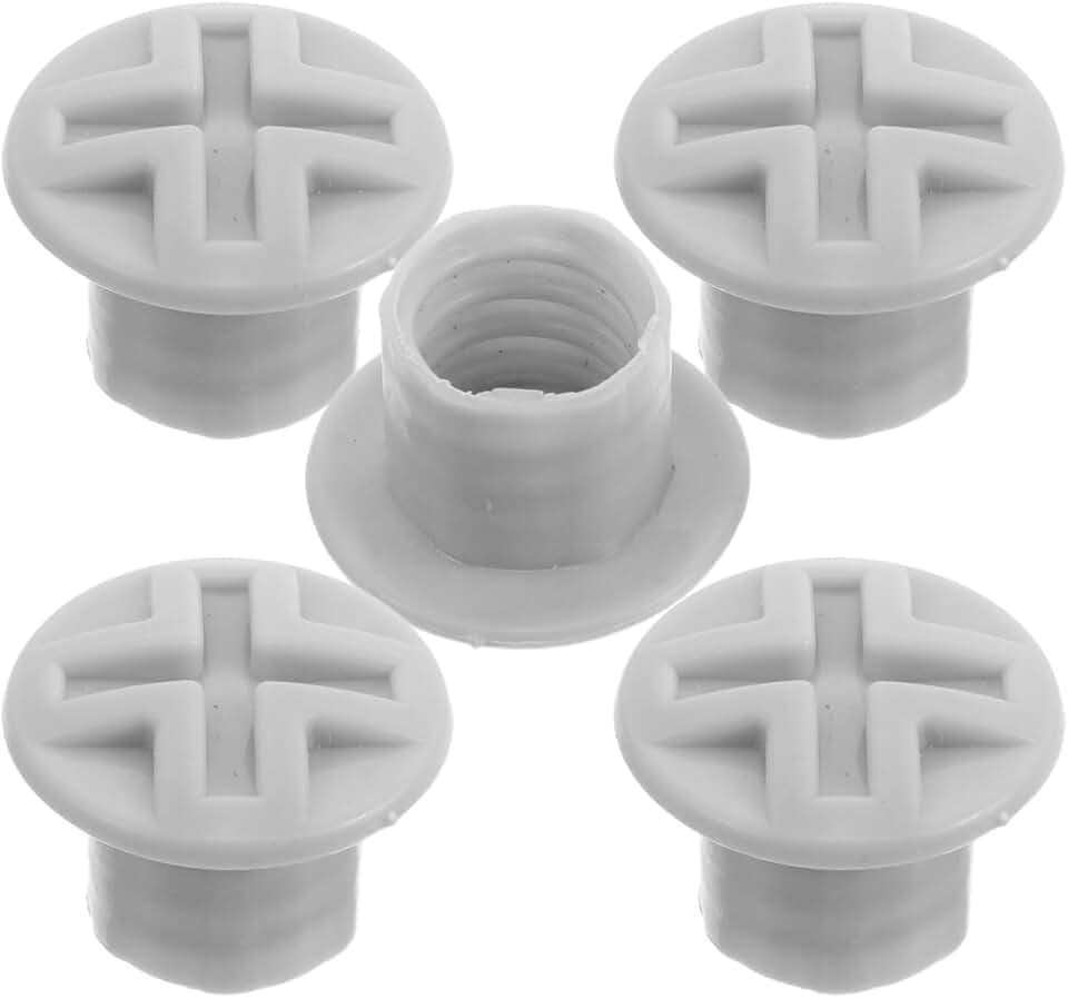 PRETYZOOM 5pcs Slide Fixing Screw Caps Replacement: Inner Diameter 0.6" in Coarse Thread Design Universal Plastic Kids Slide Accessories