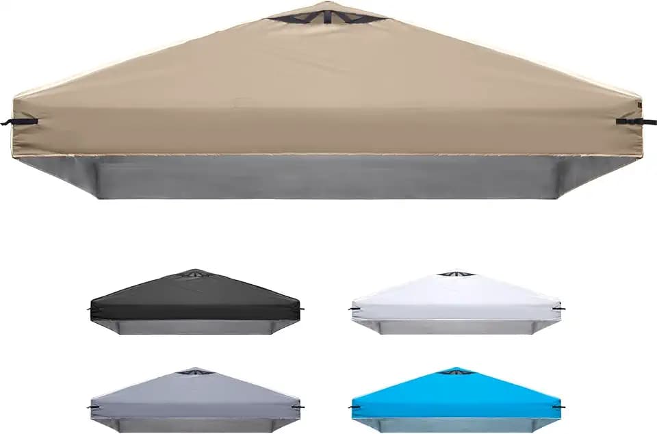 10x10 Canopy Replacement Top Cover with Air Vent, Top Only, Beige