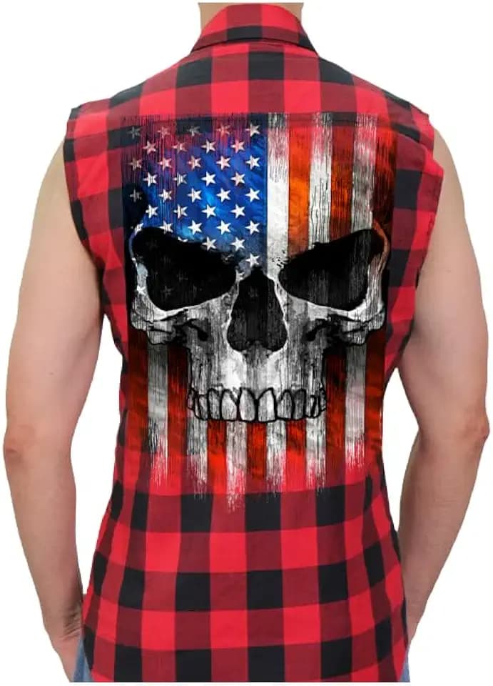 Milwaukee Leather Mens Printed Cotton Tank Top -MPMH115XX