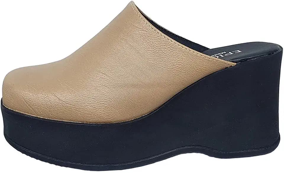 epdavin Women's Platform High Heel Backless Clogs Slides Mules