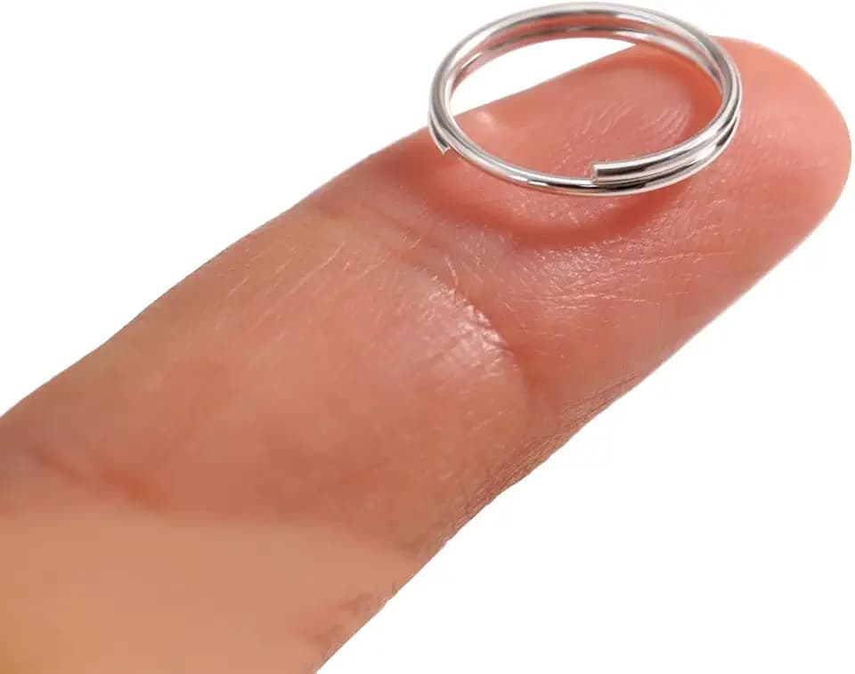 2 Pcs 925 Sterling Silver Split Jump Ring Connector Charm Jewelry Findings Key Ring (12mm)