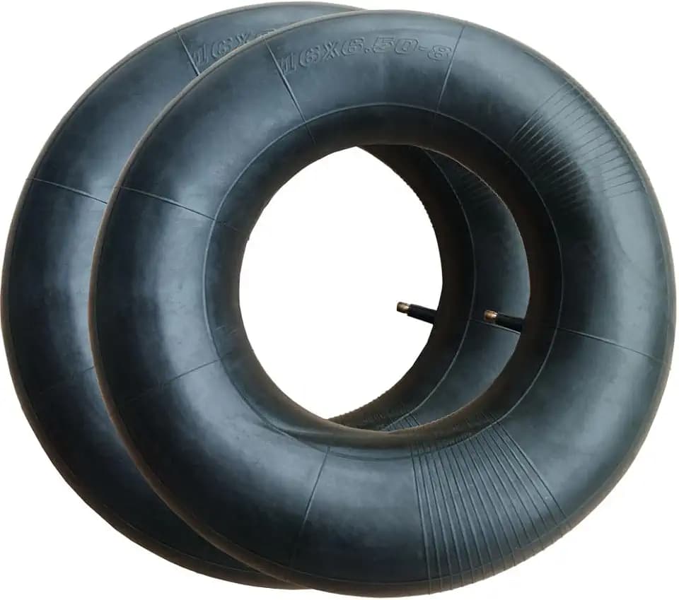2 Stück 16x6.50-8,16x7.50-8 Schlauch mit geradem Ventil TR13 Ventilschaft Ersatz für Rasenmäher,Sackkarren, Schubkarren,Handwagen,Golfwagen und Gartenanhänger