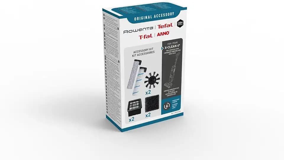 Rowenta X-Clean 4 Zubehörset, Set enthält zwei Walzen, kompatibel mit dem X-Clean 4 Saugwischer von Rowenta, ZR335A01, Bunt