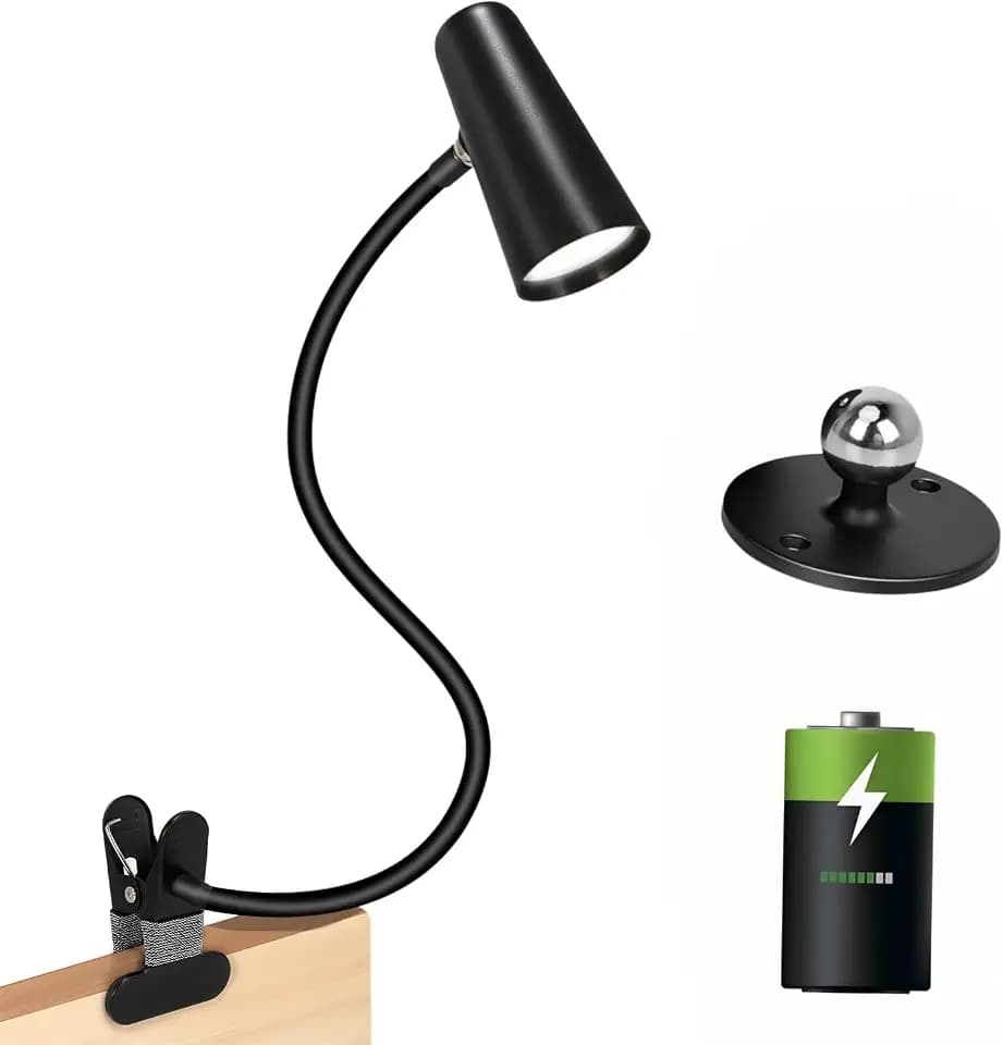 3-IN-1 Leselampe Bett Klemmlampe Akku 2000mAh Kabellose Bettlampe Klemmleuchte Leselampe Kinder 130lm Augenschutz Wandlampe Batterie 3000K 4500K 6000K Stufenlos Dimmbar 360° Drehbare Wandleuchte Innen