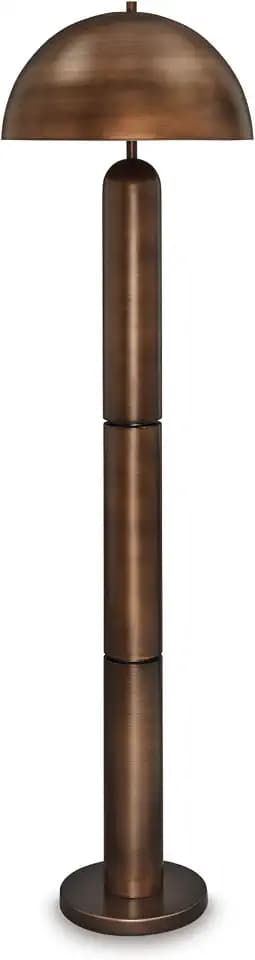 Signature Design by Ashley Wendfield Industrial Floor Lamp, Antique Copper