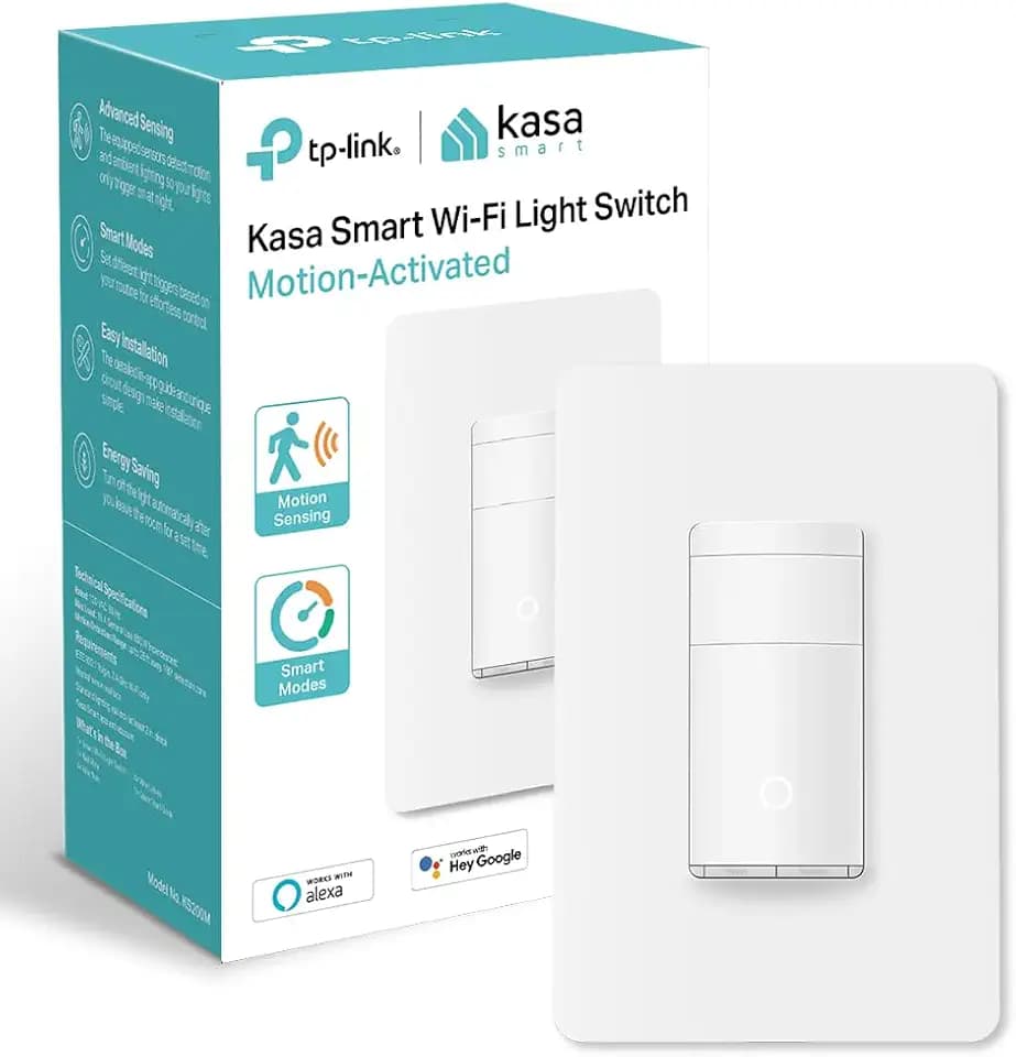 Kasa Smart Wi-Fi Motion Sensor Switch KS200M, Single Pole