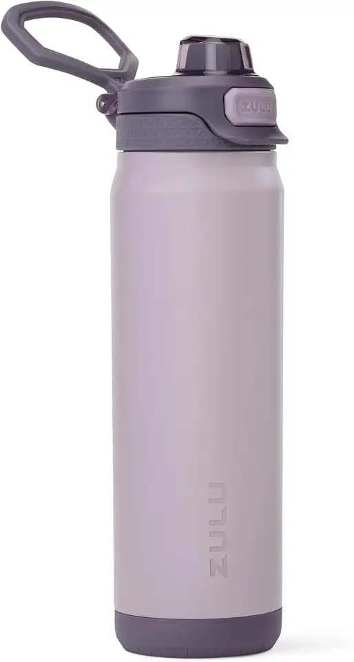 ZULU Powerfill Pro 24oz Stainless Steel Sip or Chug Water Bottle, Amethyst