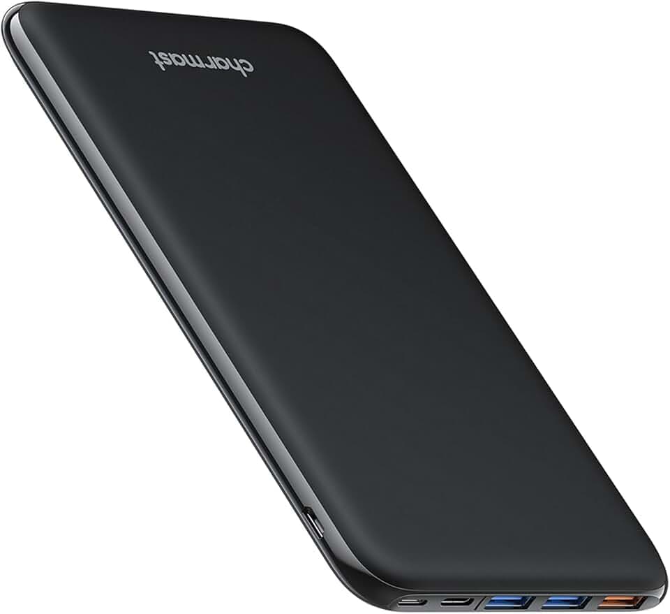 Charmast Power Bank, Slim Powerbank 26800mAh mit 4 Ausgängen & 3 Eingänge