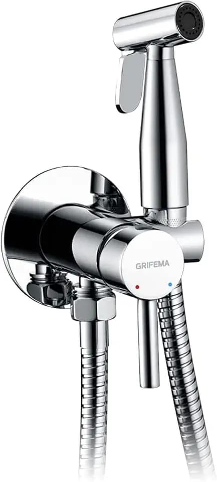 GRIFEMA Bidet Handbrause WC, Unterputz Einhebelmischer, Chrom, Warm/Kalt
