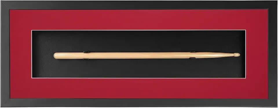Lineshading Universal Single Drumstick Display Case, Black and Red