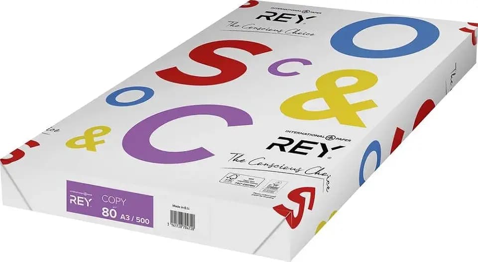 REY® COPY Reprografisches Papier, weiß, 80 g, A3, PEFC™, 500 Blatt