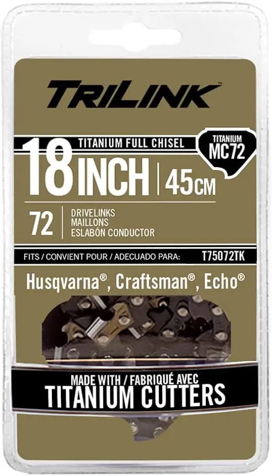 TriLink T75072TK Titanium Chainsaw Chain 18 Inch 72 Drive Links