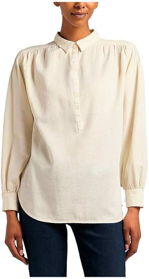 Lee Damen Pintucked Relaxed Blouse Shirt