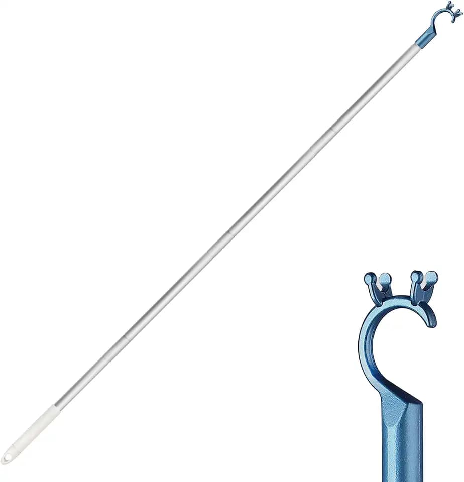 Dachfenster Stange zum Öffnen mit Stockhaken - Dachfenster Öffner Stange Stab mit Haken, Fensteröffner Verlängerung Stock mit Haken Fenster, Fenstergriff Verlängerung mit Stockhaken zum Ziehen (Blau)