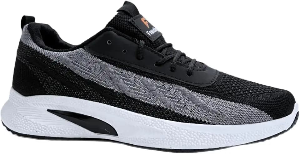 HY-514 Men's Casual Sneakers Lightweight Breathable Knit Walking Shoes with EVA Midsole and Durable PVC Sole for Gym and Daily Wear