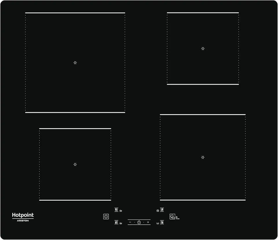 Hotpoint - Hq5660sne - Piano Cottura A Induzione - 4 Fuochi - 7200w - L60 Cm - Rivestimento In Vetro Nero