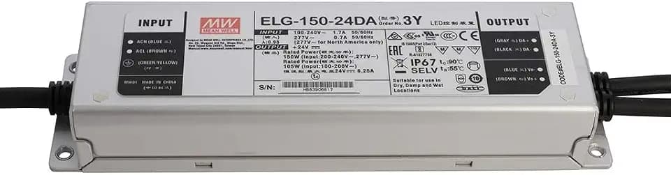 Mean Well ELG-150-24DA-3Y LED-Trafo, LED-Treiber Konstantspannung, Konstantstrom 150W 6.25A 12-24
