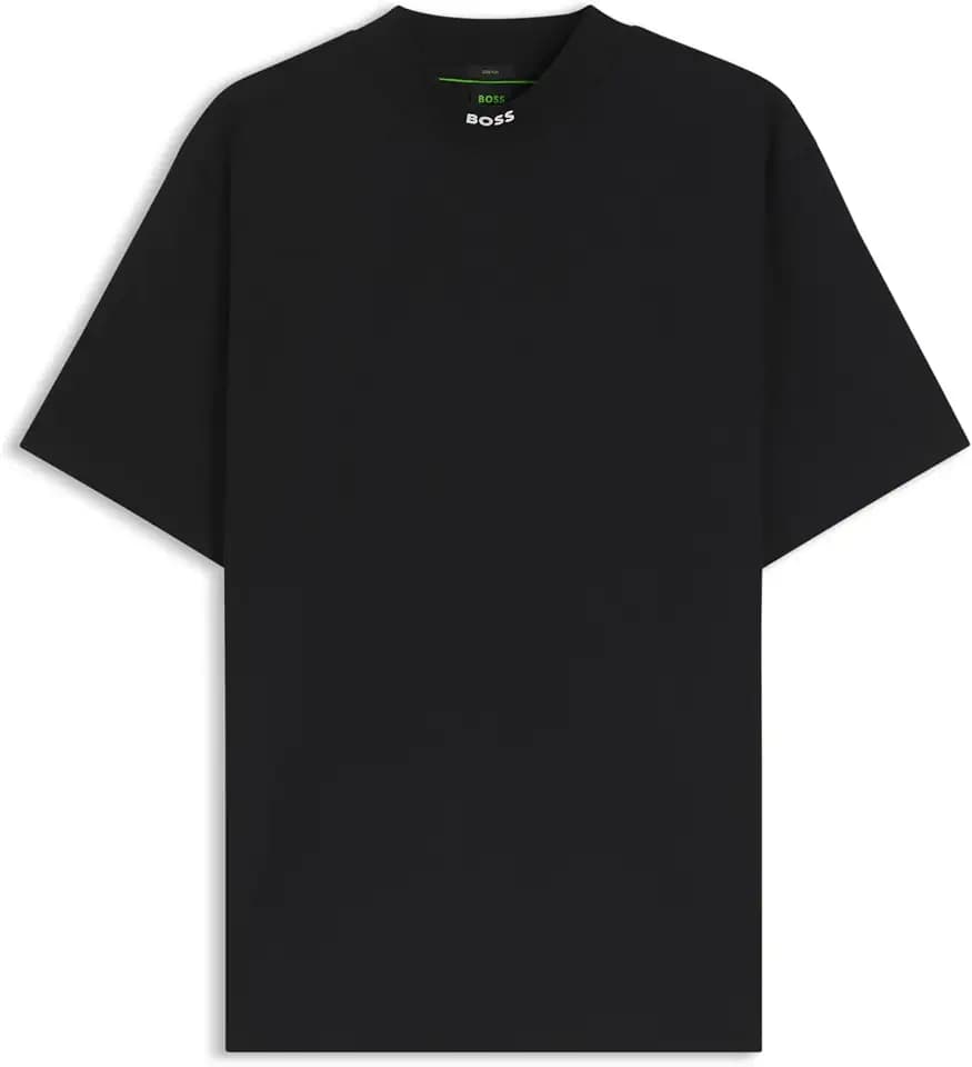 Relaxed-fit T-Shirt Aus Stretch-Baumwolle Mit Stehkragen
