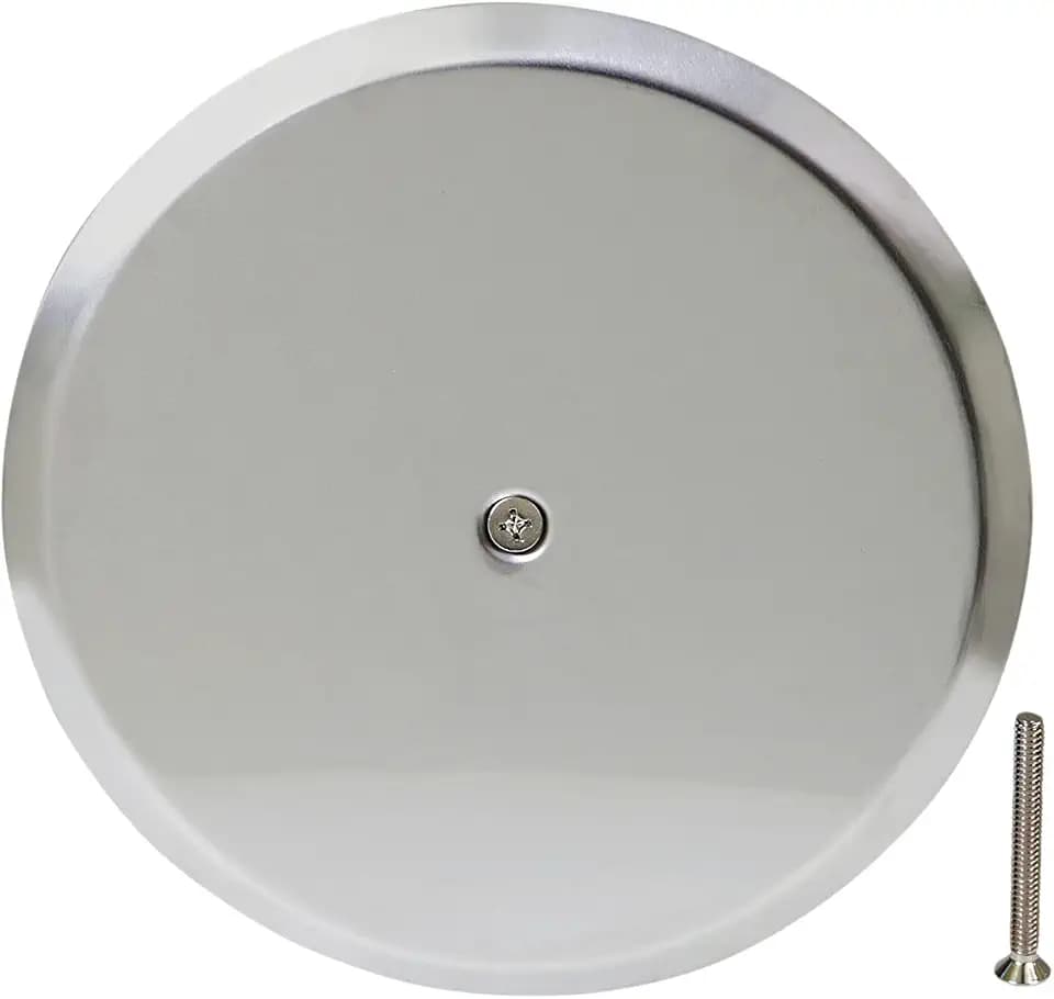 SUPPLY GIANT DD007S-F2 Floor Cleanout Cover Plate, 7-Inch, Stainless Steel, 7 in, Chrome