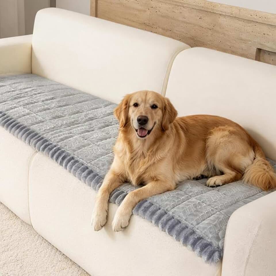 Thick Pet Couch Covers for Sofa (27.6"x82.7",Light Grey)