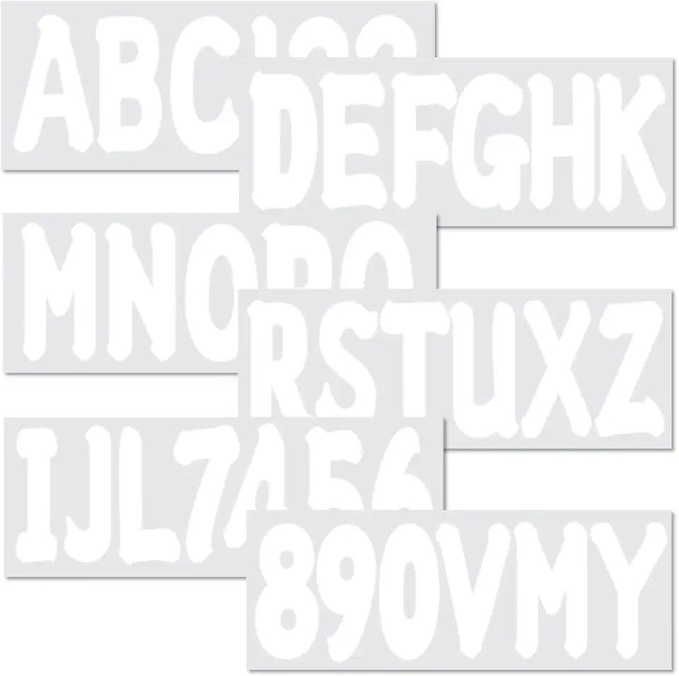 3 Inch Boat Registration Number and Letter Sticker Vinyl Decal