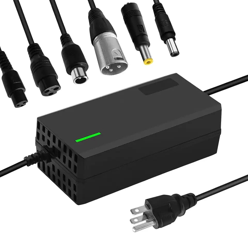 58.8V 3A Charger with 6-in-1 Plug for 52V Lithium Battery Such as Car Truck Lawn Mower Boat Marine Batteries (58.8V3A-(6-in-1 Plug))