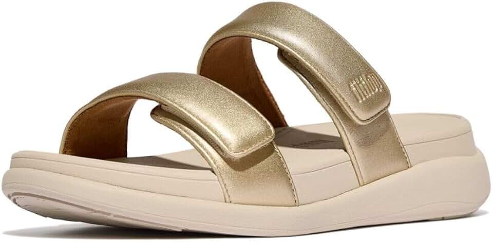 FitFlop Damen F-mode Go Adjustable Flatform 2-bar SlidesKeilsandale