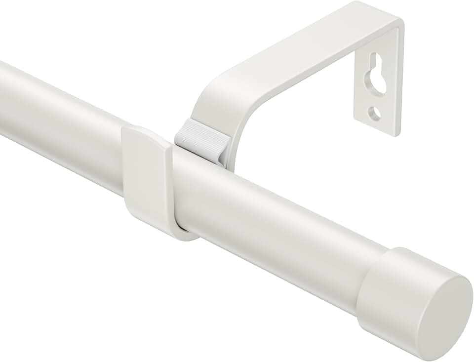 Ausziehbare Gardinenstangen 76-135cm, Dia 19mm Verstellbare Gardinenstange mit Kappenknäufen für Ösenvorhänge, Elegante Dekorative Vorhangstangen für Schlafzimmer