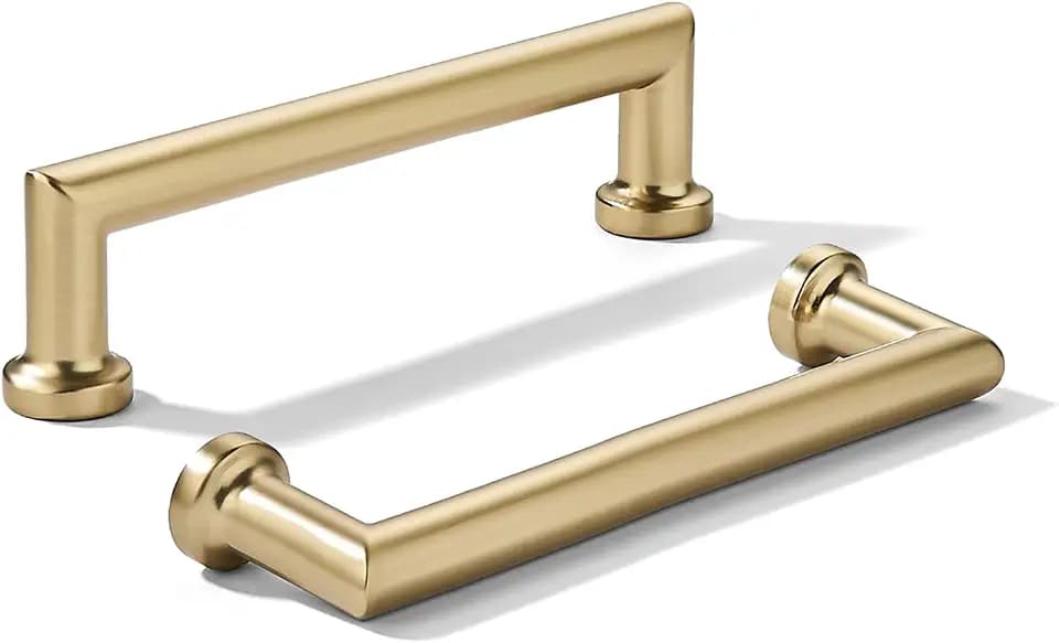 khtumeware 10-Pack 3-3/4Inch(96mm) Champagne Bronze Cabinet Pulls,Warm Brass Handles for Kitchen & Bathroom Drawers, Cupboards Hardware