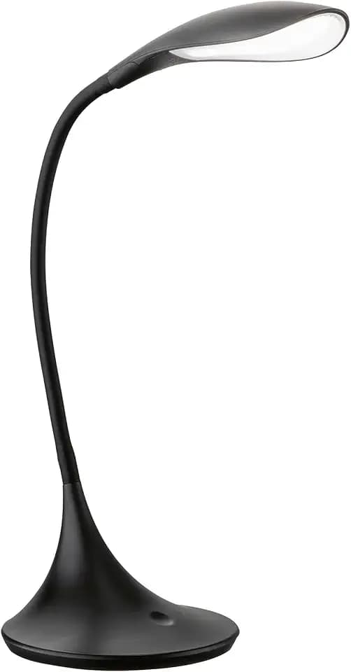 Fischer & Honsel LED Klemmleuchte Luiz, Schreibtischlampe mit Sensorschalter in 3 Stufen dimmbar, Kunststoff, Weiß, 10,5 x 35cm