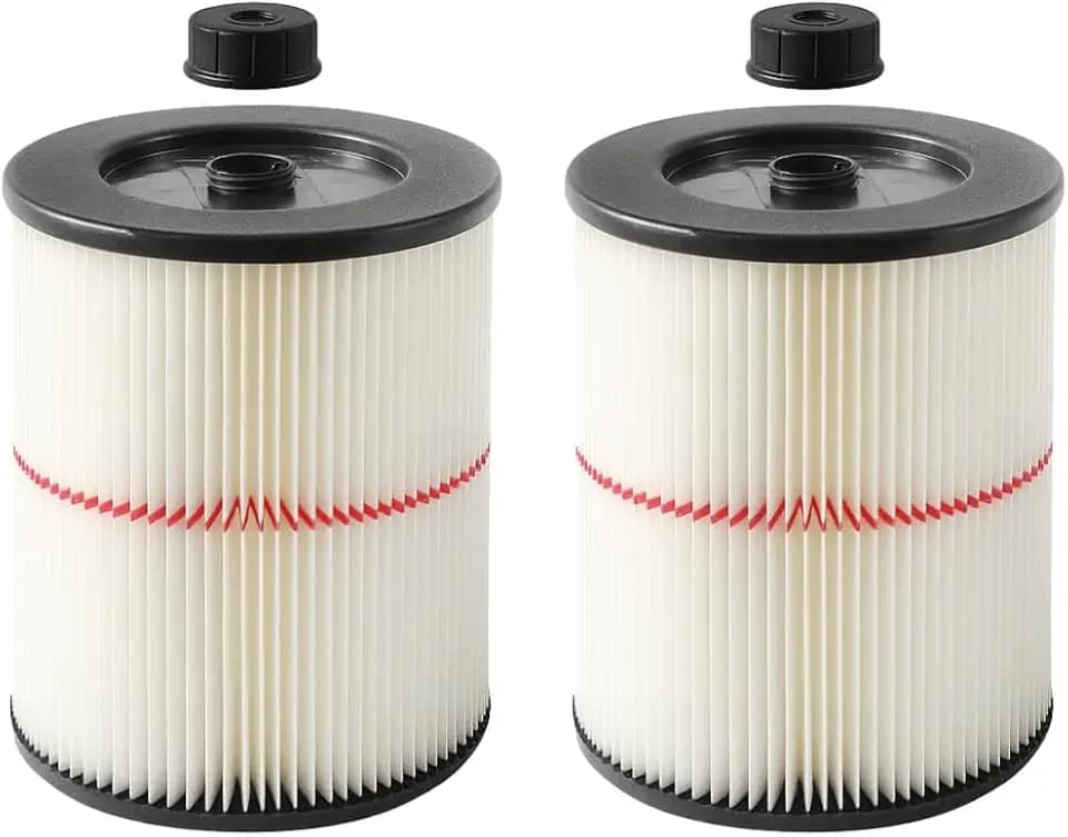 Nispira 9-17816 17816 Red Stripe Replacement HEPA Filter for Craftsman Craftsman Shop Vac Wet/Dry Vacuum 5/6/8/12/16/32 Gallon Larger, 2 Pack