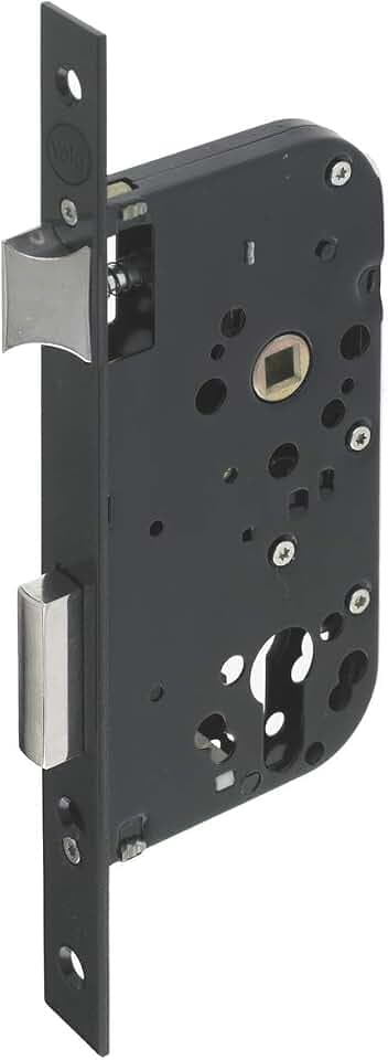Yale Einsteckschloss mit Zylinderloch – Achse 40 mm, Kofferraum 148 mm – Reversibler Riegel, quadratische Enden – ideal für Eingangstüren, Service und sensible Räumlichkeiten – Schwarz