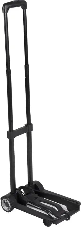 Kinzo Sackkarre mit Ausziehbarem Griff, 4 Rollen, 23 x 96 x 32 cm, Maximum Load 40 kg, Schwarz, L-Design, Leicht und Stabil