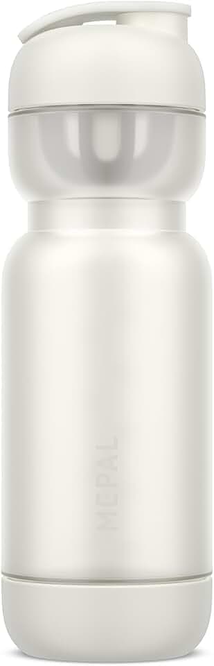 Mepal - Shaker Sport - Auslaufsicher - Inklusive Mixer und Mess-Skala - Leicht zu reinigender mit Flaschenboden - Protein Shaker - 800 ml - Ceramic white