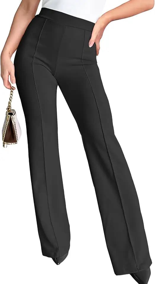 Agenlulu Wide Leg Dress Pants for Women Pleated Palazzo Work Pants Slacks