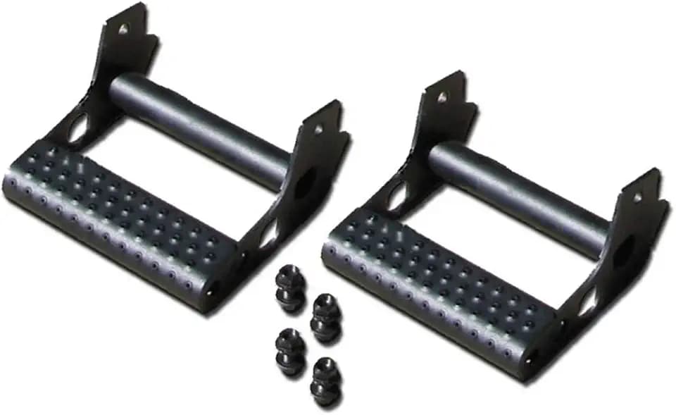 RealTruck RKR Detachable Steps (Sold In Pairs) | Textured Black | JPTS32 | Compatible With All RKR Rails by RealTruck