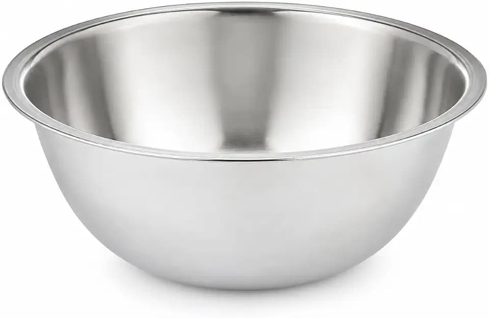 Chef Aid Rührschüssel Edelstahl 36 cm 6.6 L Große Schüssel zum Mischen Teig Salat und Zutaten Küchenschüssel Geeignet für Kühlschrank Gefrierfach und Spülmaschine Silber