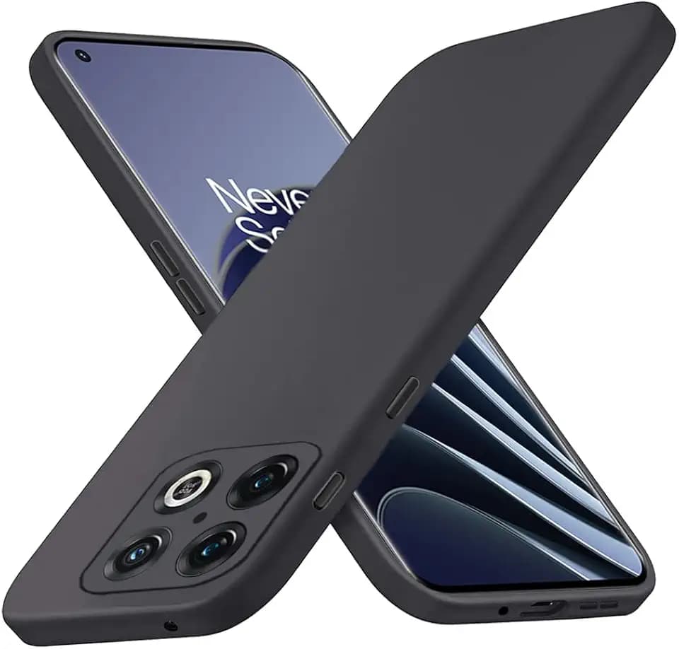 Kompatibel mit ONEPLUS 10 Pro 5G Hülle, Dünn Weich Silikon Hülle Handyhülle Schutzhülle Case Kompatibel mit ONEPLUS 10 Pro 5G - Schwarz RG81374