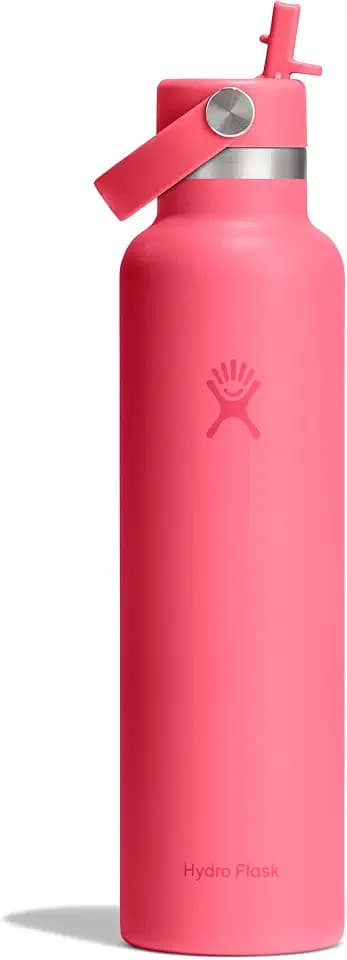 Hydro Flask Water Bottle - Insulated Stainless Steel - Straw Lid, Non Spill, Leakproof in 24 Oz Popstar Pink
