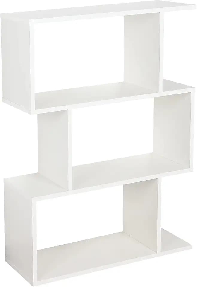 RICOO Standregal 3 Regalböden WM072-WM Raumteiler Regal weiß matt 97 x 70 x 25 cm Bücherregal Holzregal Wand Würfelregal Büroregal klein Regale & Ablagen Bookshelf Wandregal Holz