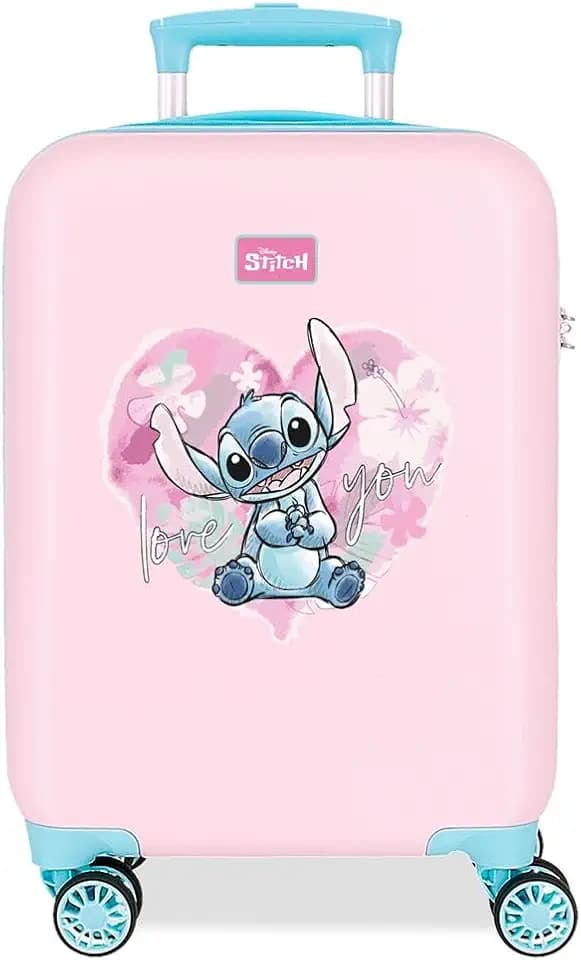 Disney Kinderkoffer, hartschalig, mit seitlichem Zahlenschloss, 4 Rollen, Handgepäck, hergestellt aus ABS, einem robusten und leichten Material.