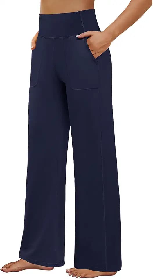 FireSwan Yoga Pants Women High Waist Wide Leg Pants with Pockets