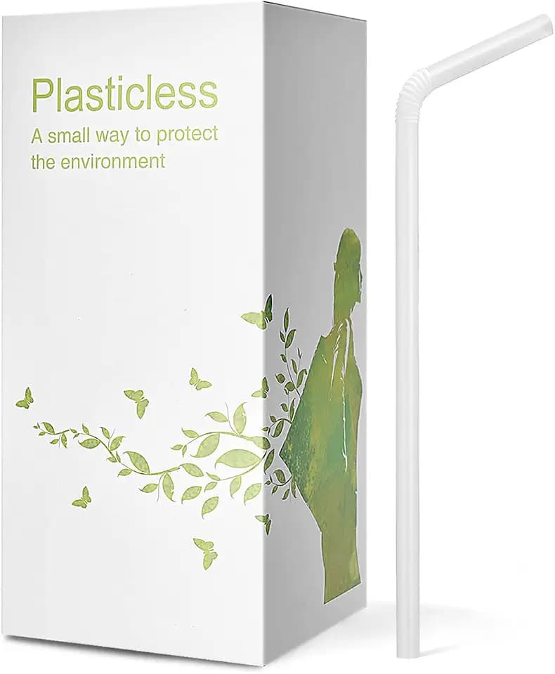 KTOB 200 Count Eco-friendly Bendable Compostable PLA Straws
