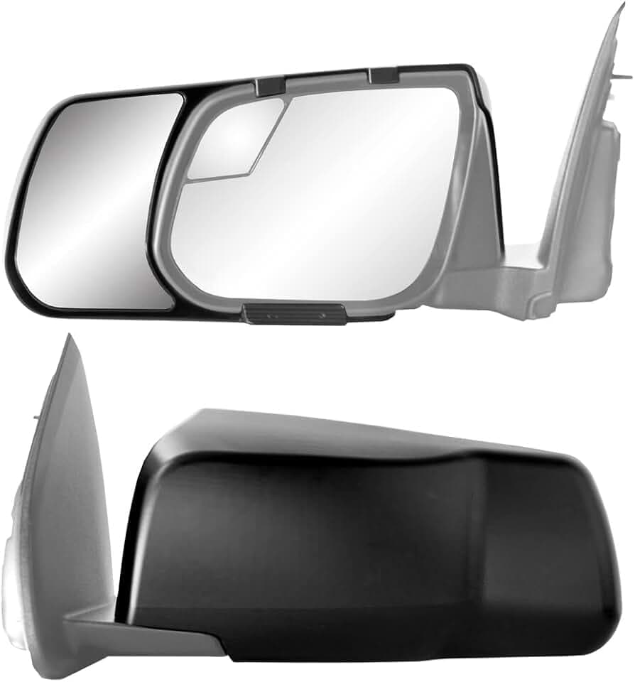 K Source Snap & Zap Custom Towing Mirror Pair for Chevrolet Colorado/ GMC Canyon, Black