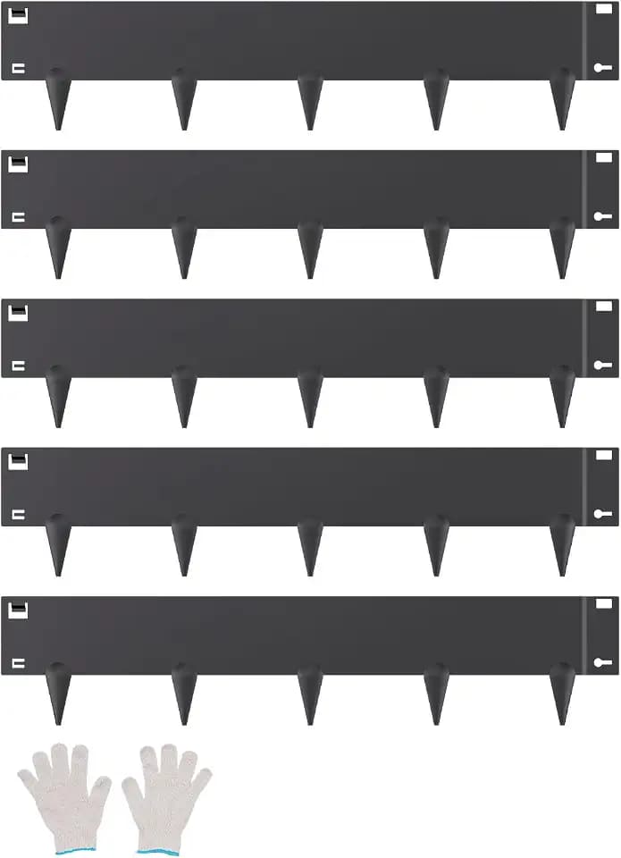 VEVOR Steel Landscape Edging, 5 Packs 39 x 5 in Rust-Resistant Metal Landscape Edging, Bendable Garden Edging Border, Heavy Duty Lawn Edging, Easy-to-Install, Flower Bed Yard Pathway Divider Black