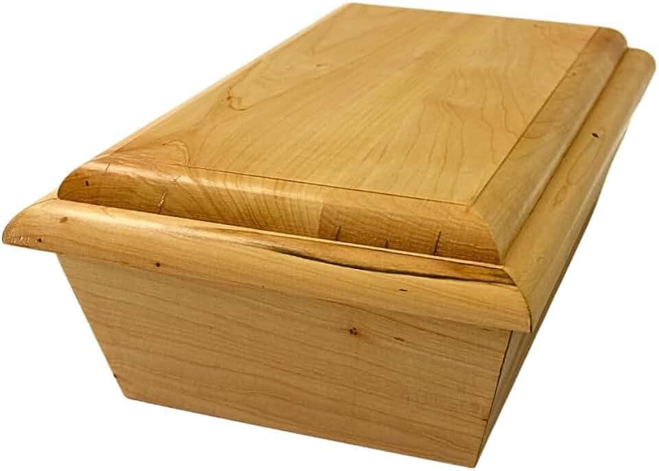 Hochwertiger würdevoller Eichenholzsarg für Kleintiere, Tiersarg, Hundesarg, Katzensarg, Kanninchensarg, Bestattungskiste massiv für Kleintiere aus Holz naturfarben, L/B/H 46 x 28 x 16 cm.