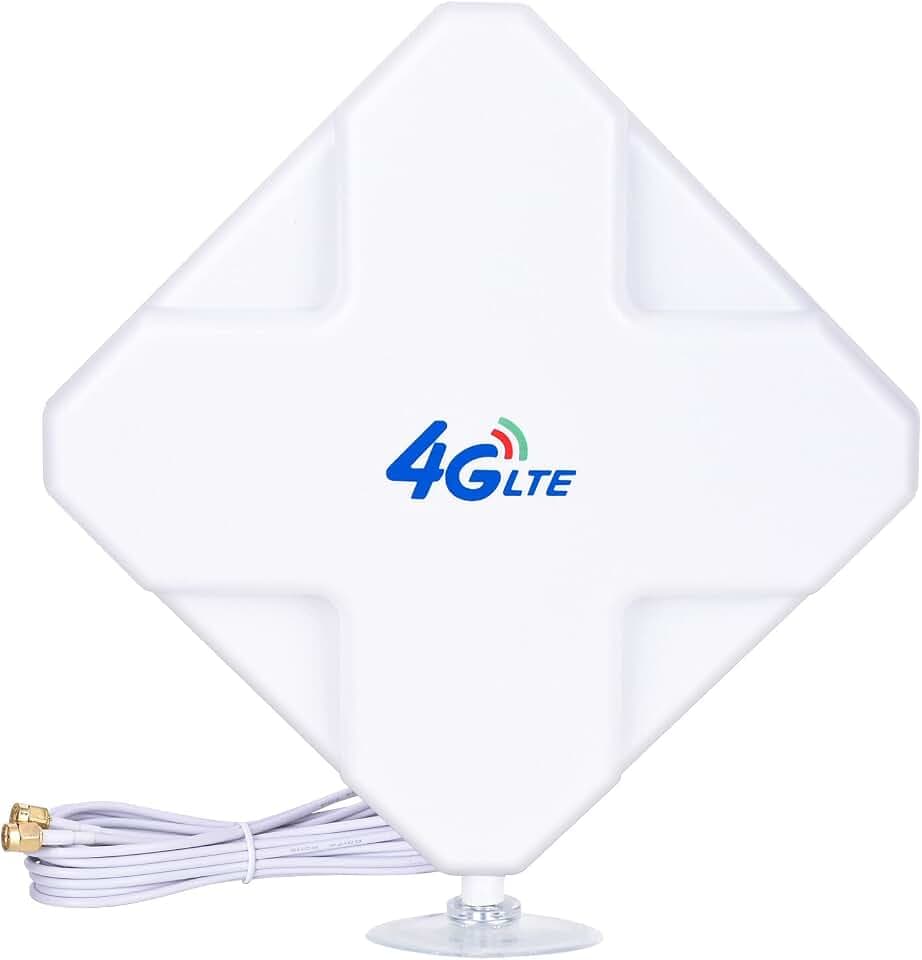 SMA 4G Hochleistungs LTE Antenne, Dual Mimo 35dBi Netzwerk Ethernet Verstärker-Antenne Signalverstärker, Passend für Telekom Speedport LTE & LTE II, Vodafone B1000 & B2000, EasyBox 904 etc (SMA)