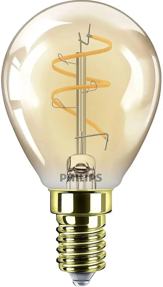 PHILIPS Vintage Amber Spiral B45 Lampe, dimmbar, flimmerfrei, EyeComfort, 180 Lumen, Flame (1800 K), 2.7 W=15 W, E14 Sockel, 1er Pack