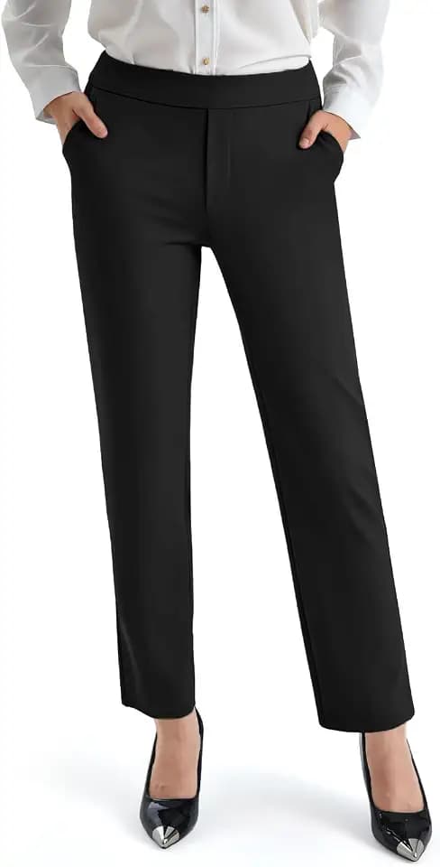 Anzughose Damen, Stoffhose Hosen mit Taschen